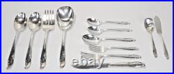 50 Pc Rogers Extra Plate Allure Teatime Silverplate Flatware Set withCase