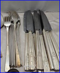 50 Pcs Wm Rogers Extra Plate IS 1938 REVELATION Flatware Forks KNIVES Monogram C