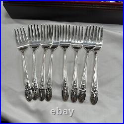 50 Wm Rogers MFG Co Extra Plate With 6 Revelations Spoons Flatware Set With Case