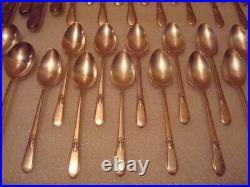 50 pc1847 Rogers Brothers ADORATION IS Silver plate Flatware Silverware