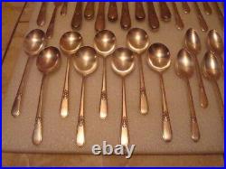 50 pc1847 Rogers Brothers ADORATION IS Silver plate Flatware Silverware