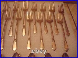 50 pc1847 Rogers Brothers ADORATION IS Silver plate Flatware Silverware