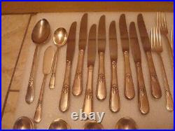 50 pc1847 Rogers Brothers ADORATION IS Silver plate Flatware Silverware