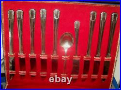 50 pc Set Wm. A. Rogers AA Heavy Silverware Oreida Art Deco 8 Place Settings + 50 pc Set Wm. A. Rogers AA Heavy Silverware Oreida Art Deco 8 Place Settings +
