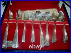 50 pc Set Wm. A. Rogers AA Heavy Silverware Oreida Art Deco 8 Place Settings + 50 pc Set Wm. A. Rogers AA Heavy Silverware Oreida Art Deco 8 Place Settings +