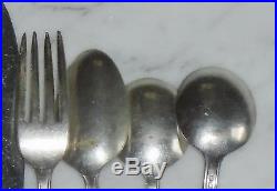 50pc 1847 Rogers Bros FIRST LOVE Silver Plate Flatware set in Chest Serves 8+
