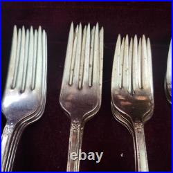 50pcs International Silver 1847 Rogers Bros. Adoration Silver Plate Flatware