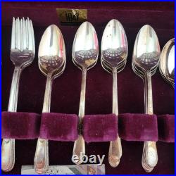 50pcs International Silver 1847 Rogers Bros. Adoration Silver Plate Flatware