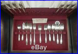 52 Pc International Silver, Rogers Bros DAFFODIL Silverplate Flatware withBox 1950