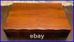 52 Pc Rogers & Bro Starlight Silverplate Flatware Service for 8 + Chest, 1950