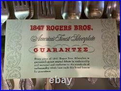 52 Pcs 1847 Rogers Bros Remembrance Pattern Silverware Flatware Silver Plate