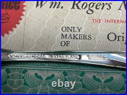 52 Pcs WM Rogers Mfg Co Extra Plate Silverware Original Rogers With Box & Cert