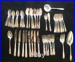 54 Pcs Rogers Bros Daffodil Silverplate Flatware Service For 8 + Serving
