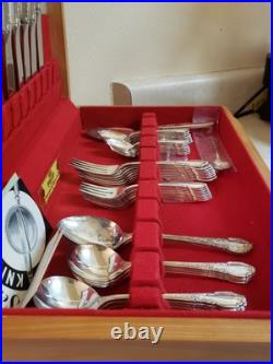 54pc Rogers Bros. 1881 Silver Plated Flatware Set WithBox