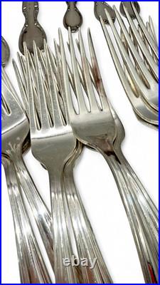 55 Piece PRECIOUS MIRROR Silverplate Flatware SERVICE FOR 8+ BOX Wm Rogers 1954