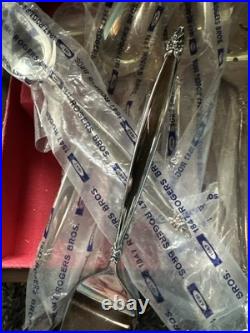 55 pieces 1847 Rogers Bro GARLAND Silver Plate Flatware Set Box