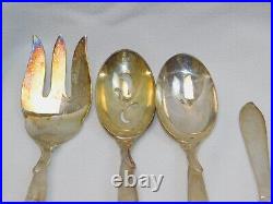 56 Pc 1847 Rogers FLAIR Silverplate Flatware Set Svce for 8 + Extras