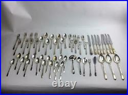 56 pcs 1847 Rogers Brothers ADORATION IS Silverplate Flatware Silverware Hostess