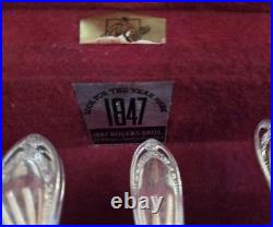 57 PC Lot 1847 Rogers Bros IT Lovelace Silver Plate Flatware & Storage Chest