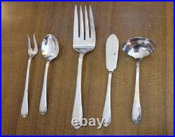 57 PC Lot 1847 Rogers Bros IT Lovelace Silver Plate Flatware & Storage Chest