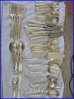 57 Piece 1847 Rogers FLAIR International Silver plate Flatware Set