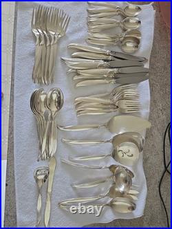 57 Piece 1847 Rogers FLAIR International Silver plate Flatware Set