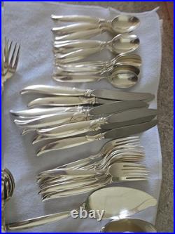 57 Piece 1847 Rogers FLAIR International Silver plate Flatware Set