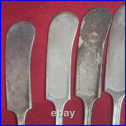 5.75 Silver Plate Antique Rogers Butter Knife Set of 11 Gorgeous Pieces