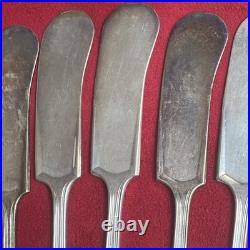 5.75 Silver Plate Antique Rogers Butter Knife Set of 11 Gorgeous Pieces
