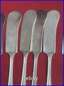5.75 Silver Plate Antique Rogers Butter Knife Set of 11 Gorgeous Pieces