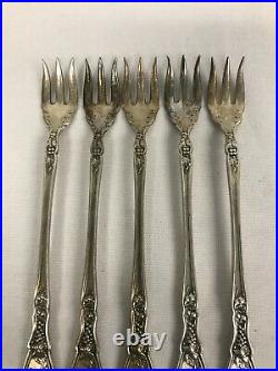 5 Antique Wm A Rogers La Concorde Silverplate 6 3/8 Cocktail Seafood Fork