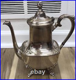 5pc Daffodil Pattern 1847 Rogers Bros Silver Plate Tea & Coffee Service Set