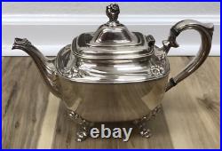 5pc Daffodil Pattern 1847 Rogers Bros Silver Plate Tea & Coffee Service Set