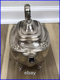 5pc Daffodil Pattern 1847 Rogers Bros Silver Plate Tea & Coffee Service Set