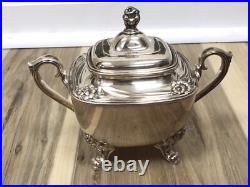 5pc Daffodil Pattern 1847 Rogers Bros Silver Plate Tea & Coffee Service Set