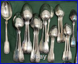 60 Pc THREADED / THREAD Silverplated Flatware Set 1847 Rogers Bros