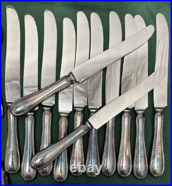 60 Pc THREADED / THREAD Silverplated Flatware Set 1847 Rogers Bros