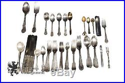 60+ Piece Lot of Silverplate Flatware Repousse Towle Rogers Wallace Elbe Vintage