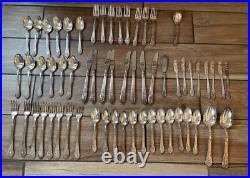 60 Rogers Marquise Silverplate Butter Spoons Long Forks Salad Forks Knives 60 Rogers Marquise Silverplate Butter Spoons Long Forks Salad Forks Knives