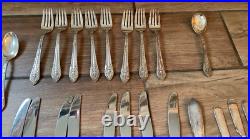 60 Rogers Marquise Silverplate Butter Spoons Long Forks Salad Forks Knives 60 Rogers Marquise Silverplate Butter Spoons Long Forks Salad Forks Knives
