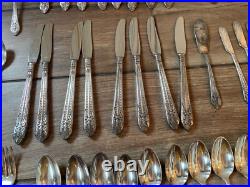 60 Rogers Marquise Silverplate Butter Spoons Long Forks Salad Forks Knives 60 Rogers Marquise Silverplate Butter Spoons Long Forks Salad Forks Knives