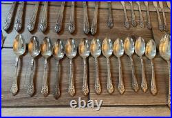 60 Rogers Marquise Silverplate Butter Spoons Long Forks Salad Forks Knives 60 Rogers Marquise Silverplate Butter Spoons Long Forks Salad Forks Knives