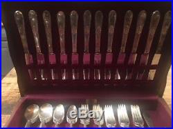 61 Pc. VINTAGE 1847 ROGERS BROS IS Silverplate SERVICE FOR 12 SILVERWARE