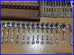 (62) Pc. French Rose Silverplated Flatware Service for 12 Never Used Spectacular