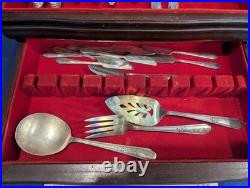 62 Piece Set Wm Rogers Memory Hiawatha IS Silverplate Flatware Vintage 1937