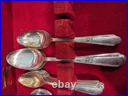 62 Piece Set Wm Rogers Memory Hiawatha IS Silverplate Flatware Vintage 1937
