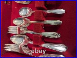 62 Piece Set Wm Rogers Memory Hiawatha IS Silverplate Flatware Vintage 1937