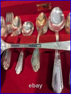 62 Piece Set Wm Rogers Memory Hiawatha IS Silverplate Flatware Vintage 1937