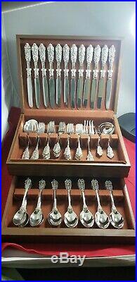 62 Pieces -F. B. Rogers Silver Plated Grand Antique Pattern flatware 62 pieces