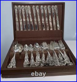 63 Pieces F. B. Rogers French Rose Silver-plated Flatware Set Service 12